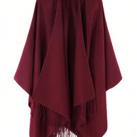Damen modischer Fransen-Poncho aus weichem Material mit luxuriösem Fall WW