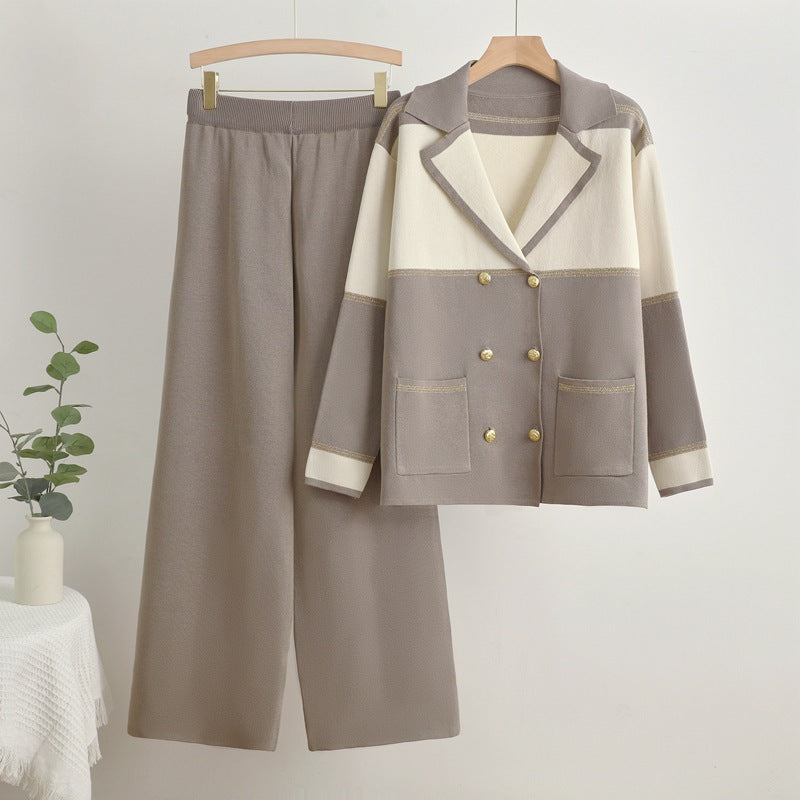 WW | Elegantes Ensemble aus Mantel und Weitem Hosen