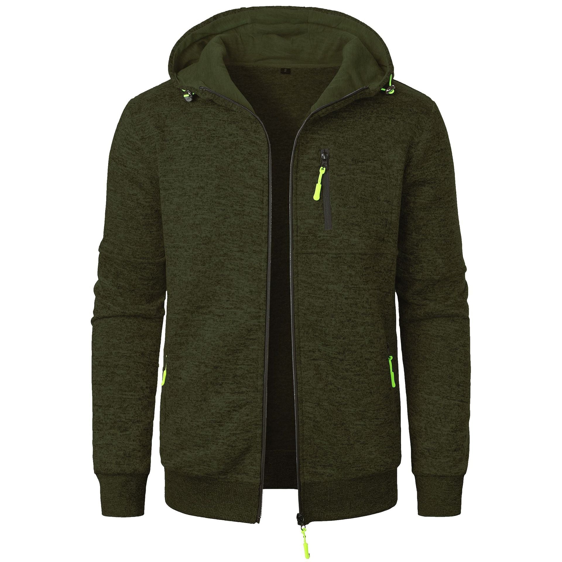 WW | Herren Gemusterte Zip Kapuzenpulli
