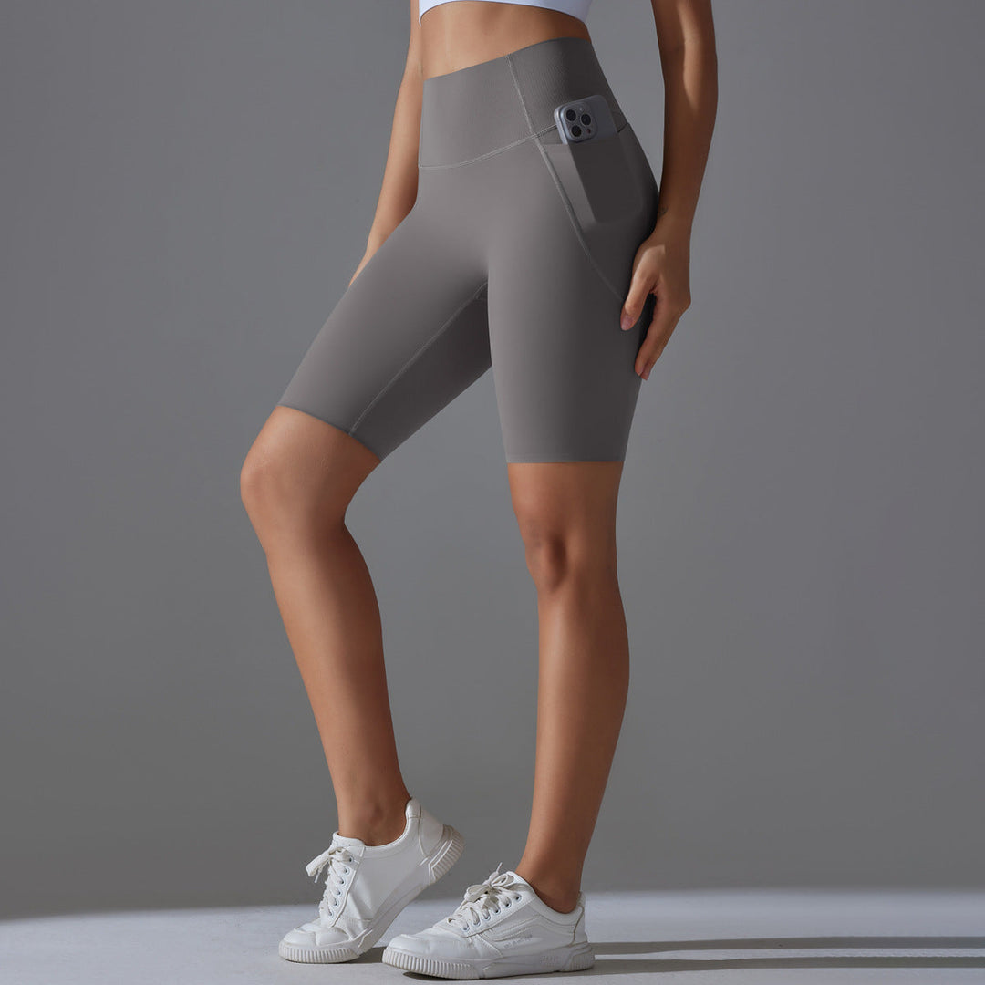 Damen Rad-Shorts mit hohem Bund und praktischen Seitentaschen W&W Mode