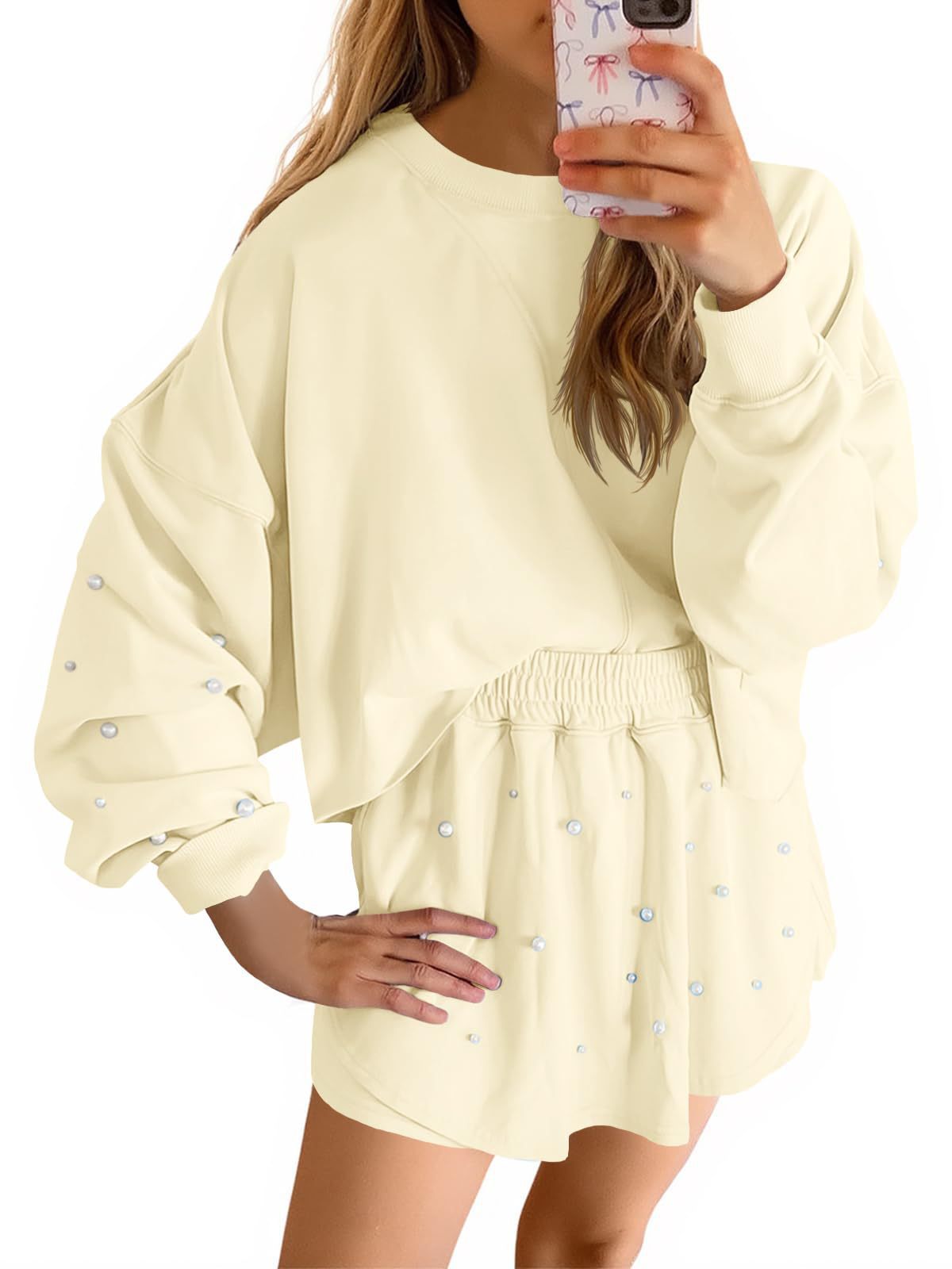 Damen Sportliches Sweatshirt- und Rock-Set WW