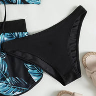 Damen Bikini-Set mit raffiniertem Wickeloberteil und bequemen Shorts WW