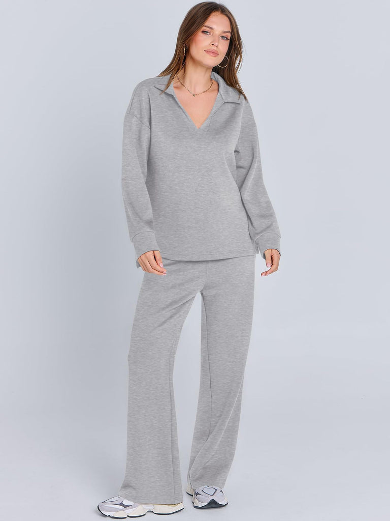 Damen Lässiges Ensemble aus Pullover und Jogginghose WW