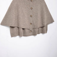 Damen Strick-Cape mit eleganter Knopfleiste WW