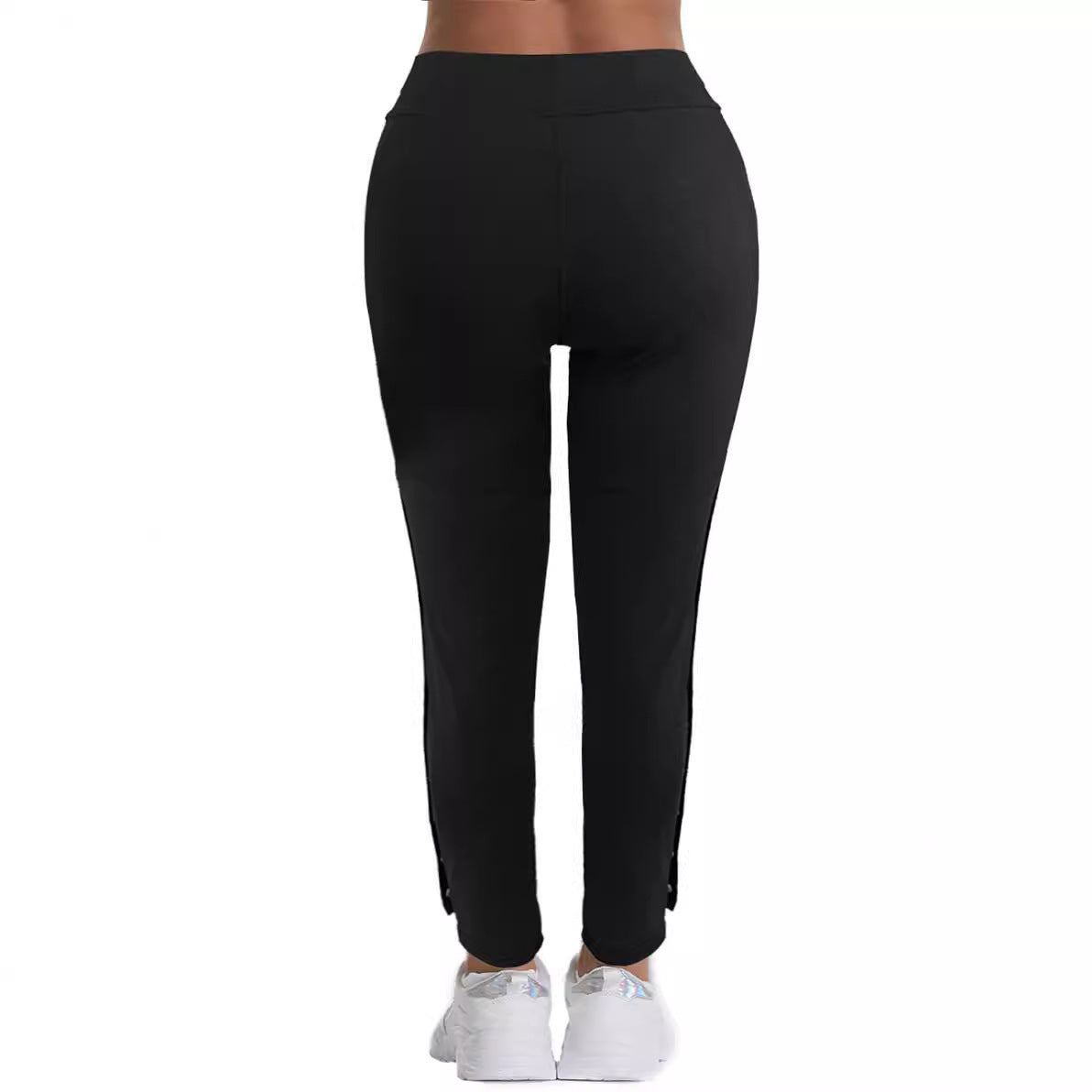 Damen Sportliche Premium-Hose mit praktischen Seitentaschen und Druckknopfdetails WW