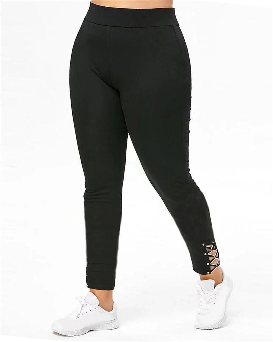 Damen Sportleggings mit eleganten Schnürdetails WW