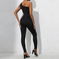 Damen Einteiler mit asymmetrischem Schnitt und italienischem Design WW