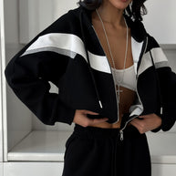 Damen sportliches Jogginganzug-Set mit modernem Schnitt und trendigen Akzenten WW