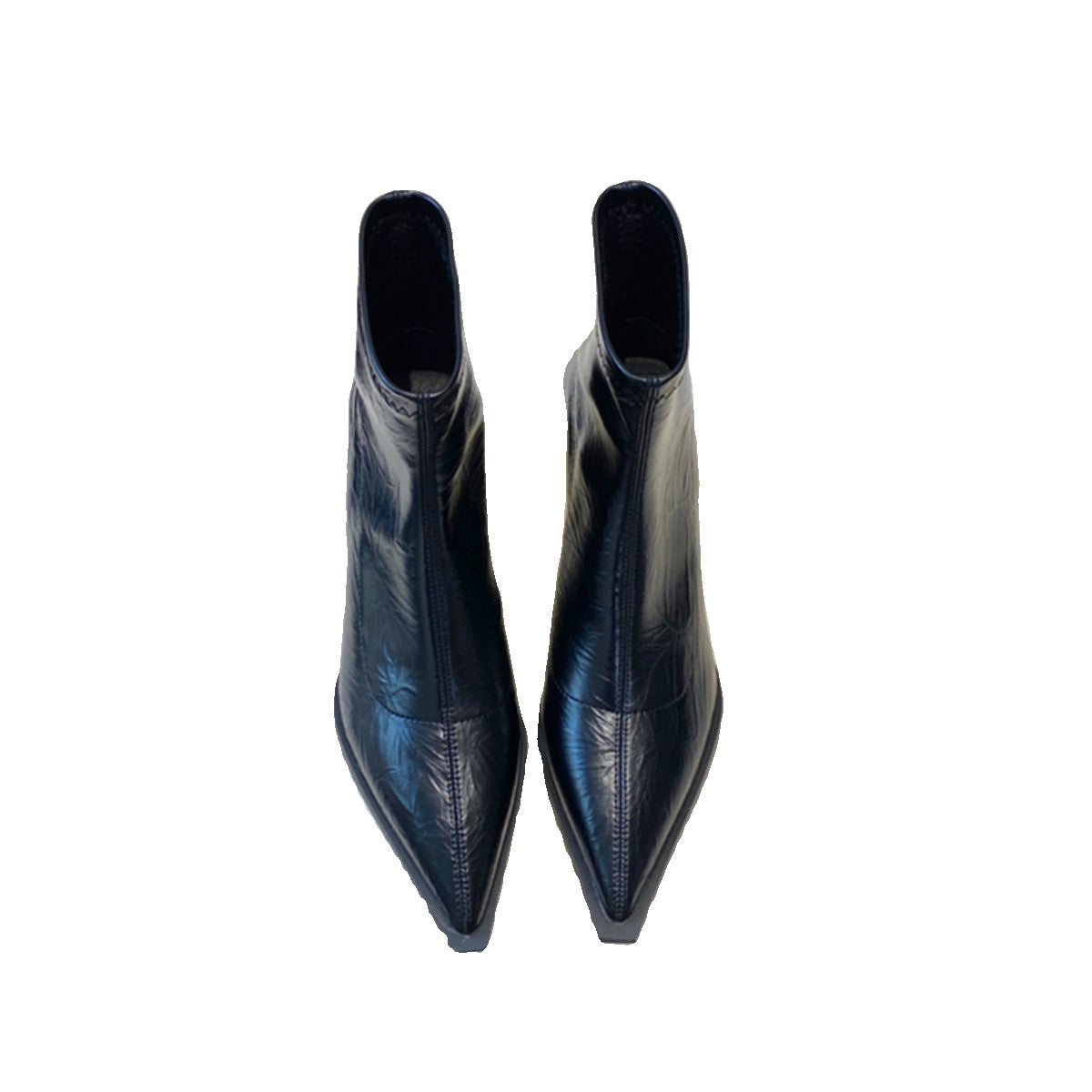 Damen Ankle Boots mit spitzer Zehenpartie und elegantem Blockabsatz WW