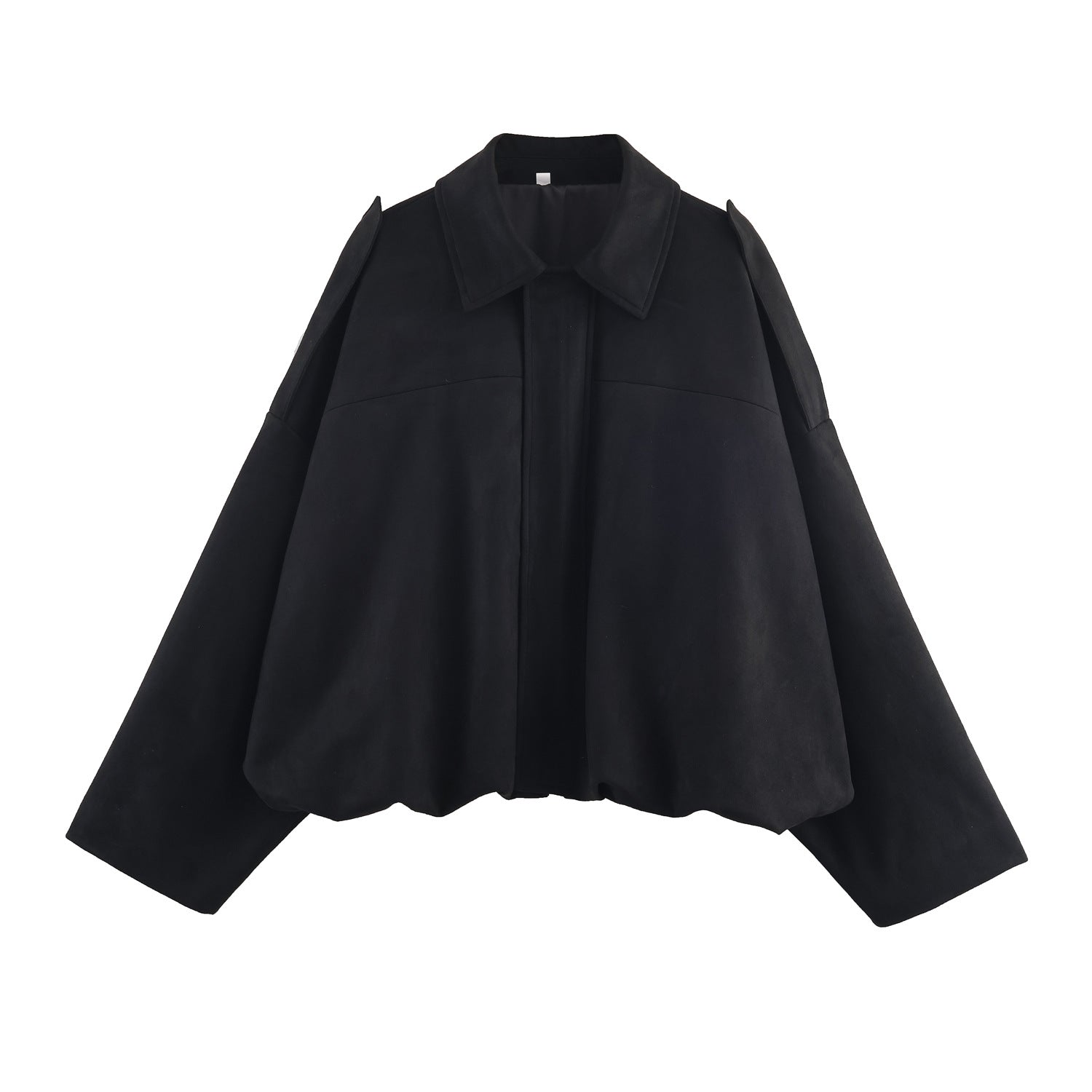 Damen lässige cropped Blousonjacke mit modernem Stehkragen und eleganten Schulterdetails WW