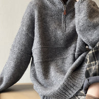 WW Soft Touch Halzip-Pullover mit Stehkragen