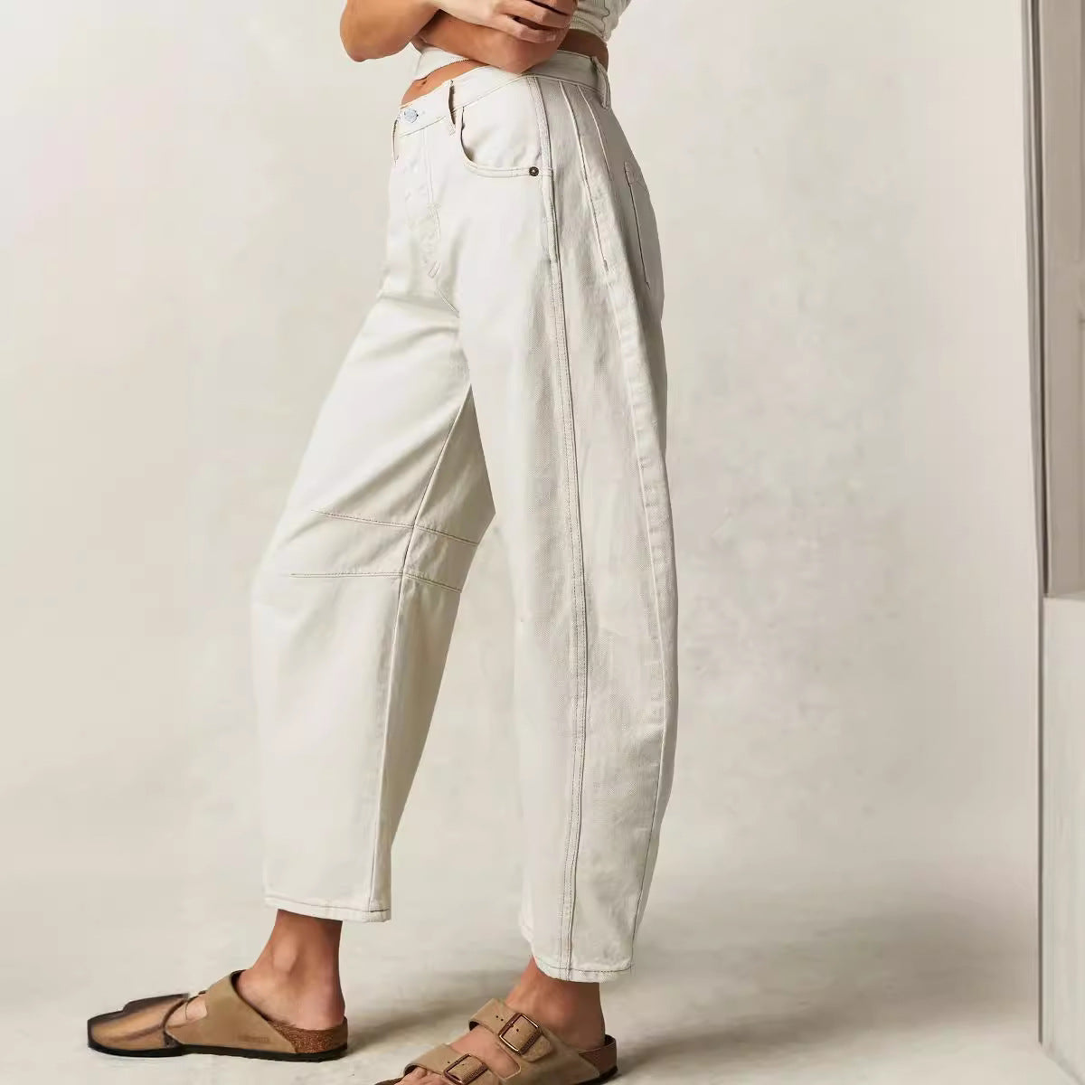 Damen Baggy-Jeans im Modernen Stil WW