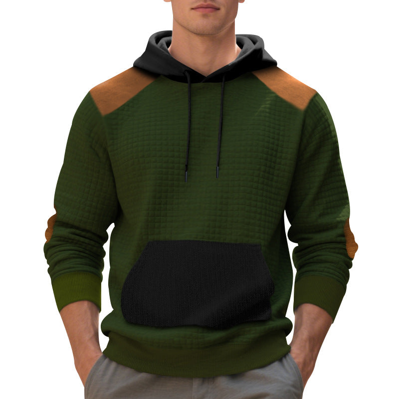 Herren Hoodie mit strukturiertem Stoff und kontrastierenden Details WW