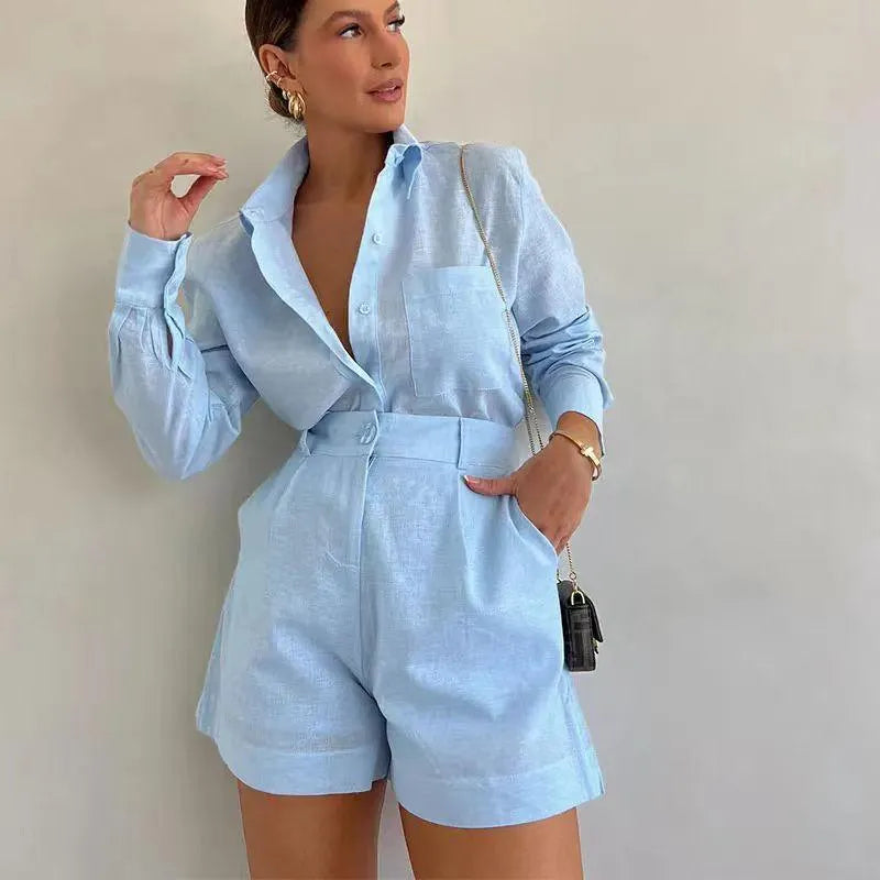 WW | Set Casual in zwei Teilen Hemd und Shorts
