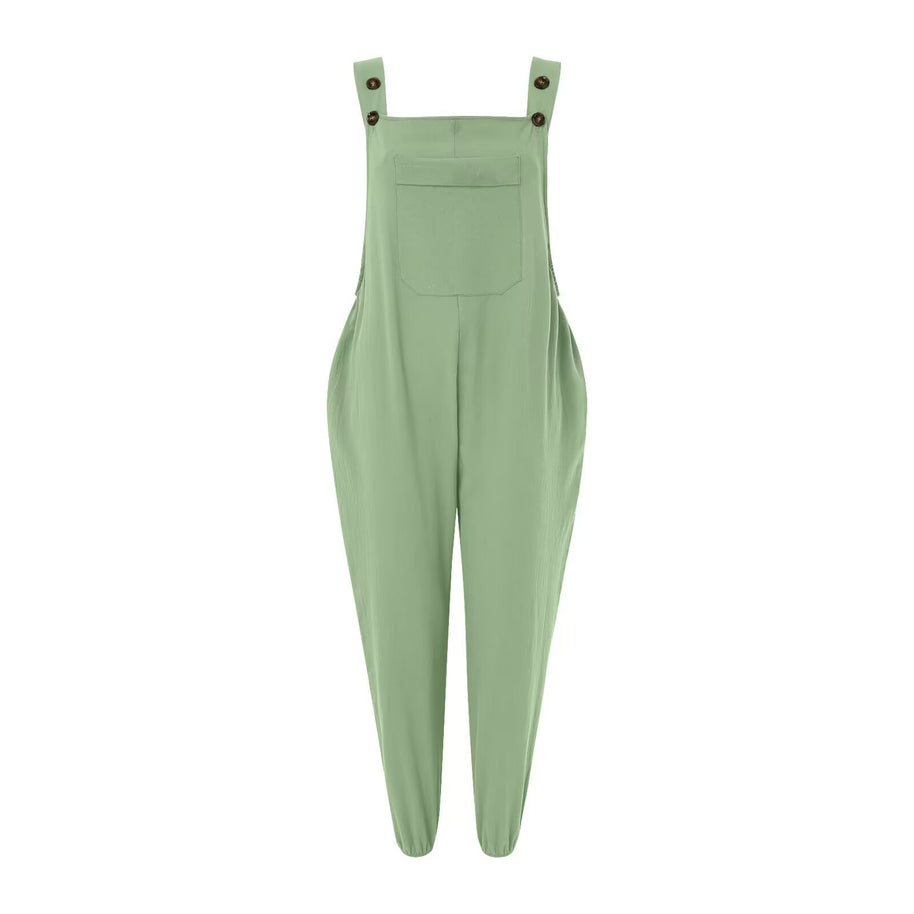 Damen stilvolle Latzhosen mit Taschen WW