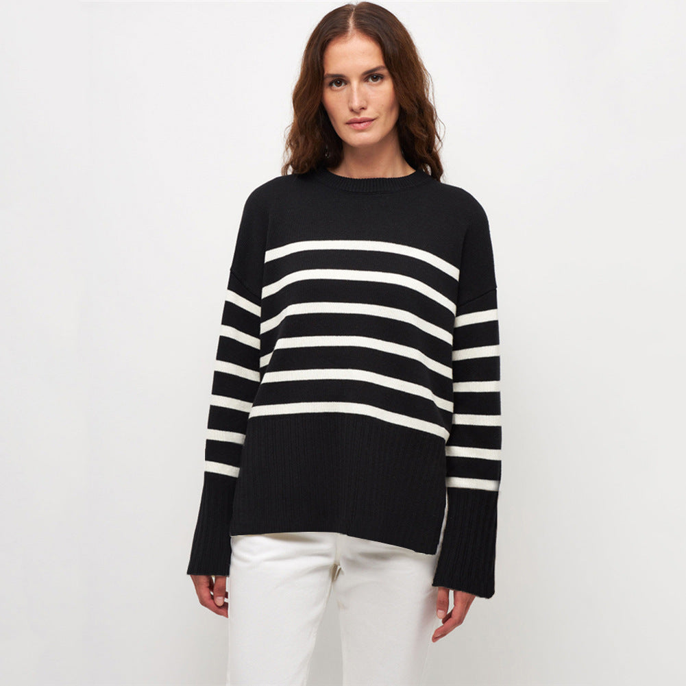 WW | Lässig, Modischer Gestreifter Pullover