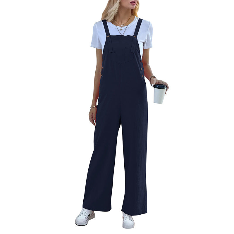 Damen Latzhose im relaxierten Palazzo-Stil mit praktischen Taschen und verstellbaren Trägern WW