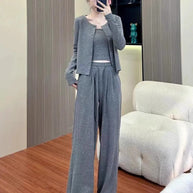 Damen Bequemes und lässiges Strick-Loungewear-Set WW
