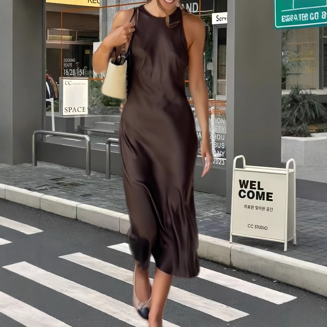 Damen Seidenkleid mit fließendem Schnitt WW