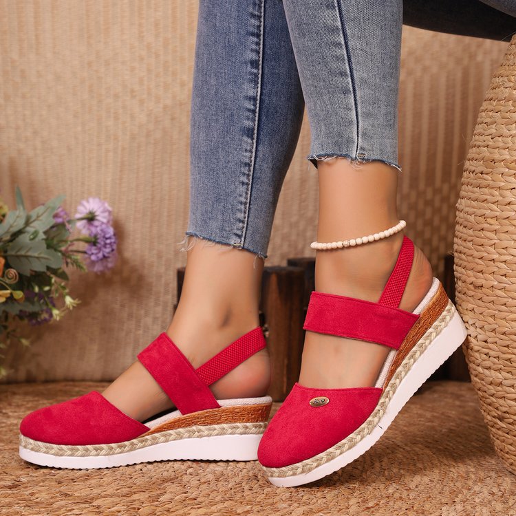 Damen Komfortable Sandalen mit verstellbarem Riemendesign und gepolsterter Sohle WW