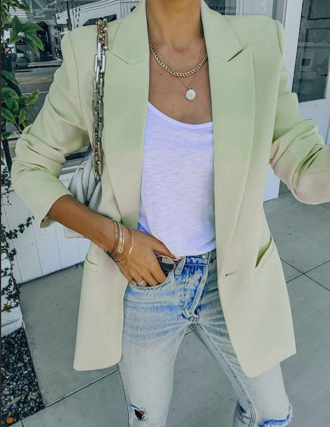 Damen Eleganter Oversized Blazer mit strukturiertem Schnitt und lässigen Details WW