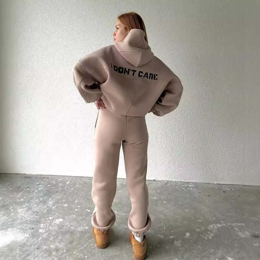 Damen bequemer Hoodie mit weitem Schnitt und praktischen Kängurutaschen WW