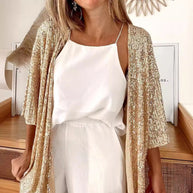 Damen lässiger Cardigan mit offenen Front und fließender Passform WW