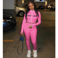 Damen Sportanzug mit Reißverschluss und elastischem Bund WW