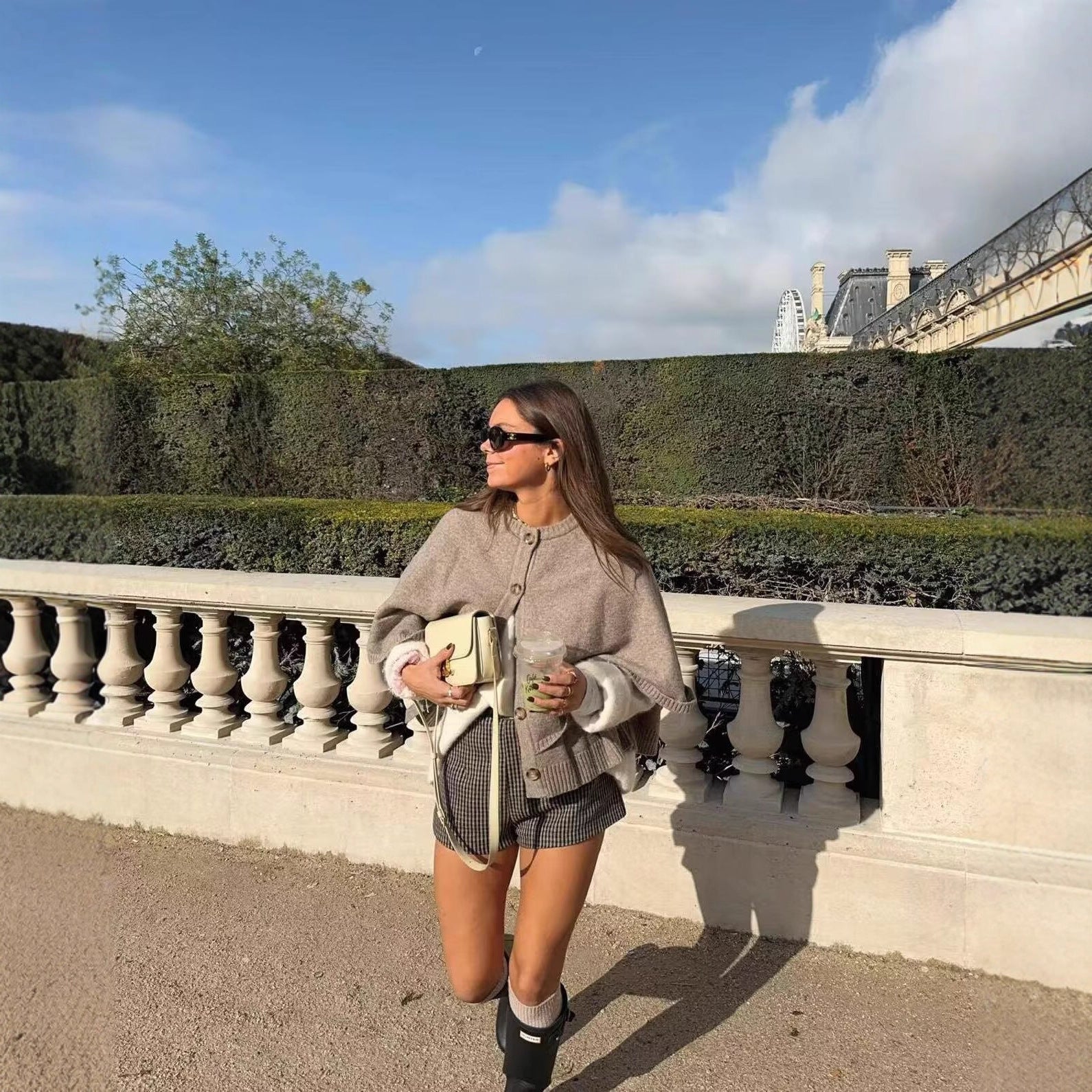 Damen Strick Poncho WW