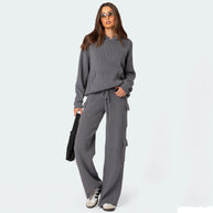Damen bequemer und stylischer Hoodie mit Taschen WW