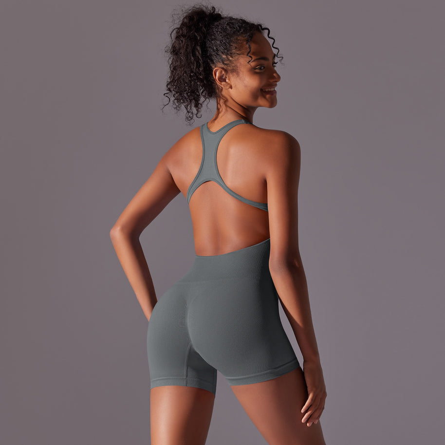 Damen Sportlicher Kurzoverall mit innovativem Racerback-Design und atmungsaktiven Materialien WW