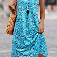 Damen Sommerliches Blütenmuster Kleid WW