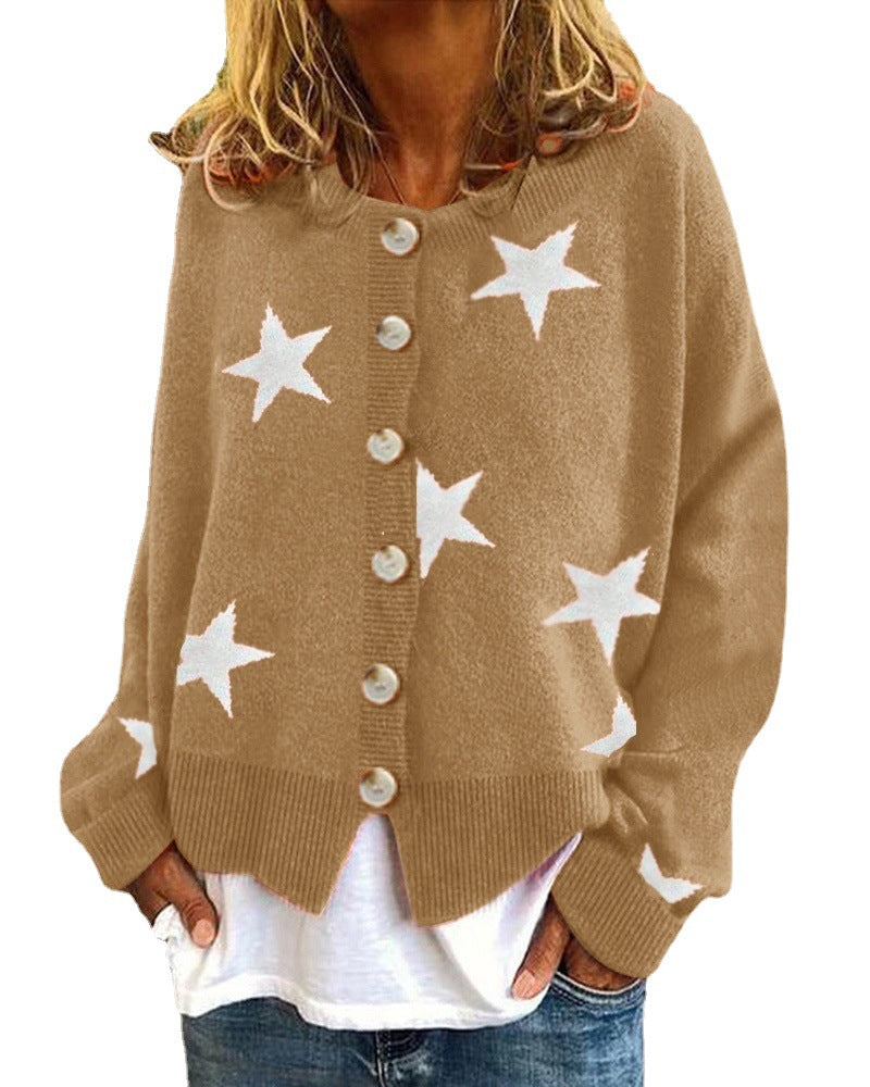 Damen Strickjacke mit Sternenmotiv WW