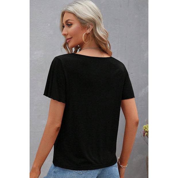 Damen T-Shirt mit modernem Schnitt und modischen Schnittdetails WW