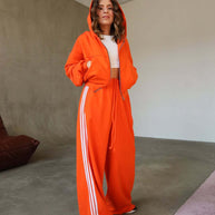 Damen Sportliches Loungewear-Set mit cropped Jacke und bequemen Jogginghosen WW