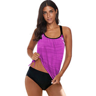 Damen Tankini-Top mit verstellbaren Trägern und modischem Rückendetail WW
