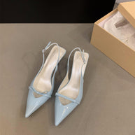 Damen Slingback Pumps mit elegantem Schnitt und feinem Riemchen WW