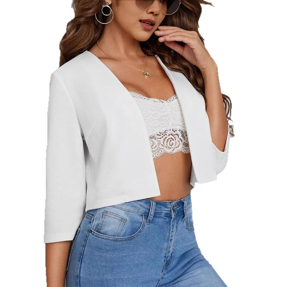 Damen cropped Blazer mit eleganter Silhouette und lockerer Passform WW