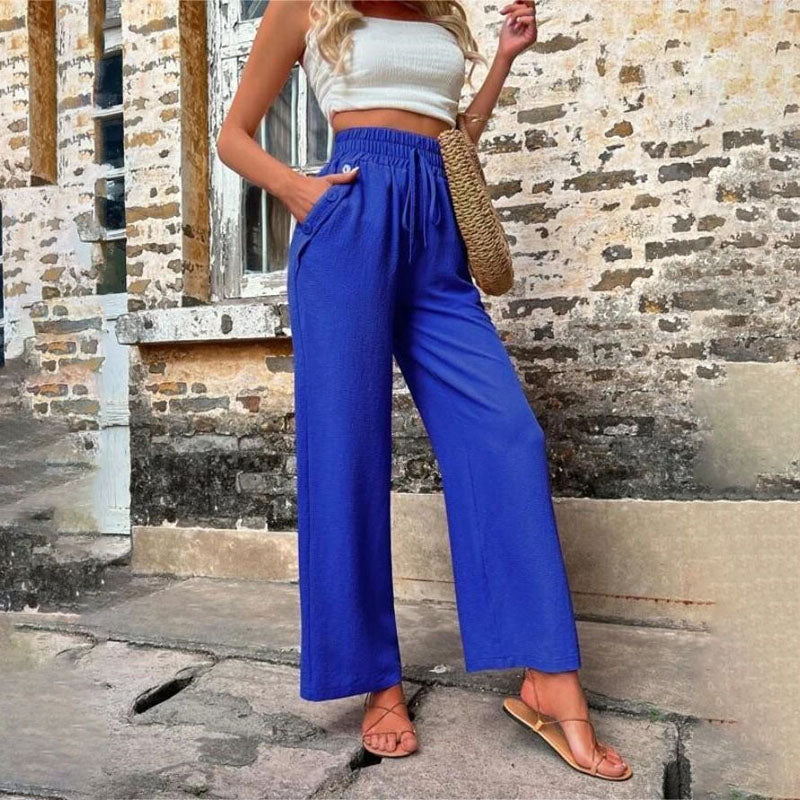 W&W Mode | Farbige Luftige Sommerhosen Damen Mit Weitem Bein Für Frauen