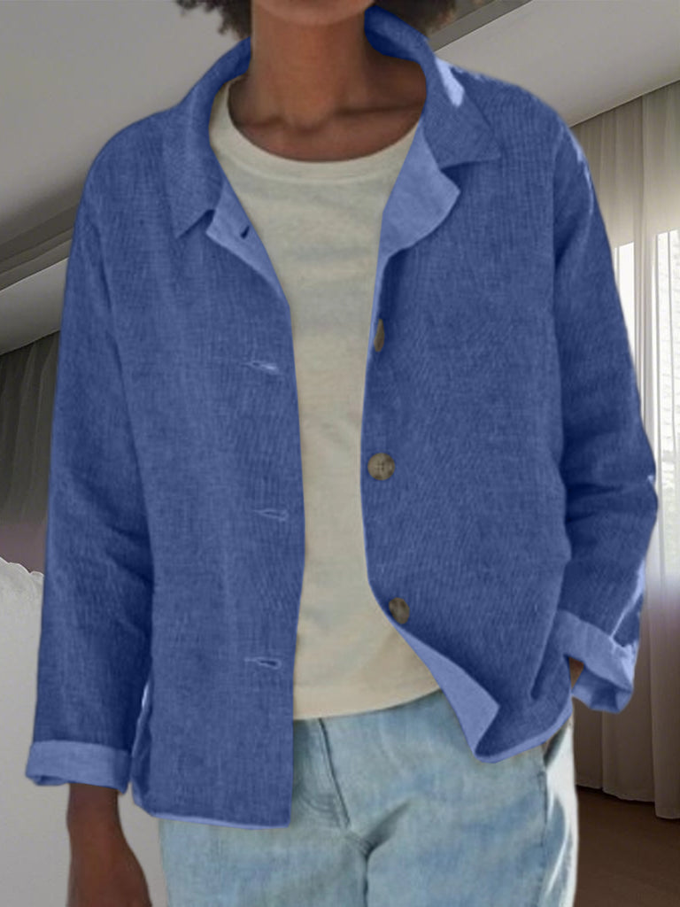 Damen Leichte Überwurfjacke mit strukturiertem Webmuster WW