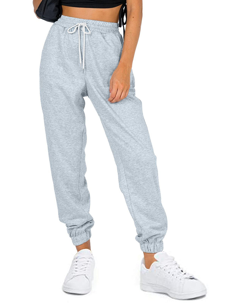 Damen bequeme Sweatpants mit elastischem Bund und Taschen WW