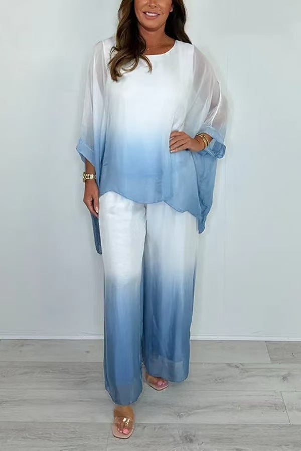 Damen Set aus weichem, fließendem Material mit modischem Ombre-Effekt WW