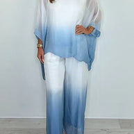 Damen Set aus weichem, fließendem Material mit modischem Ombre-Effekt WW