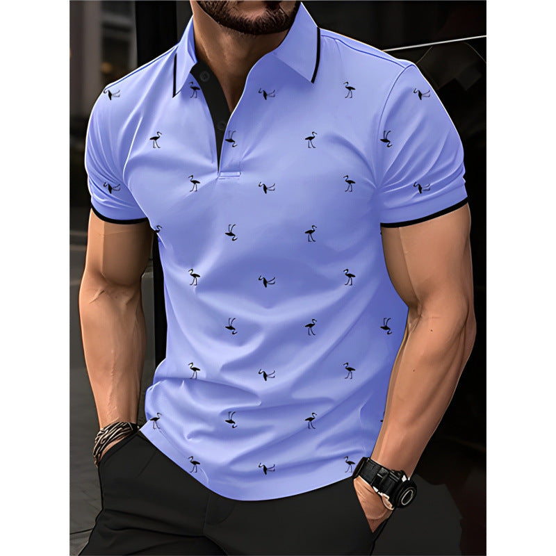 Herren Freizeit Bedrucktes Polo-Shirt WW