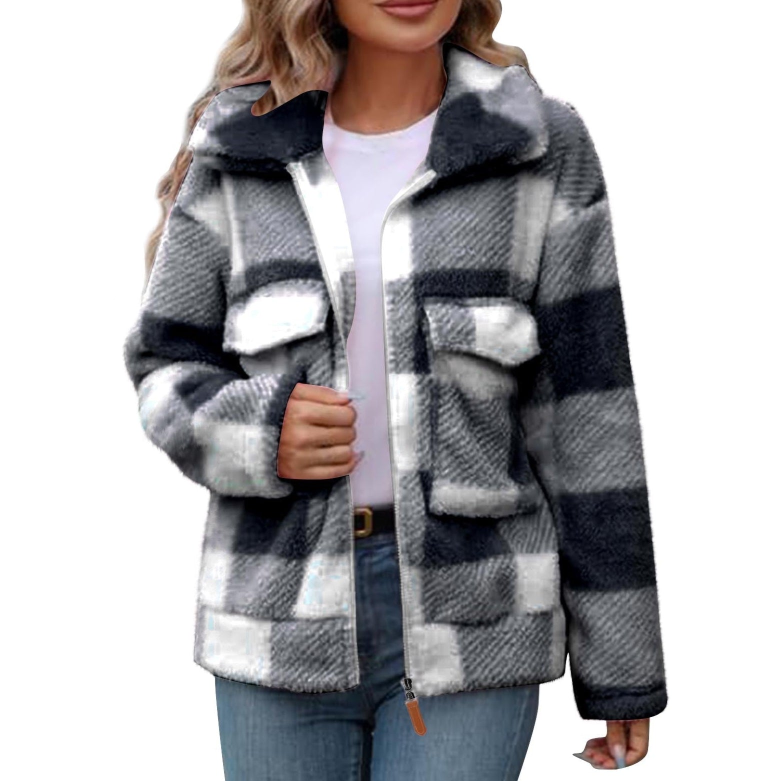WW | Damen Fleece Jack Karomuster