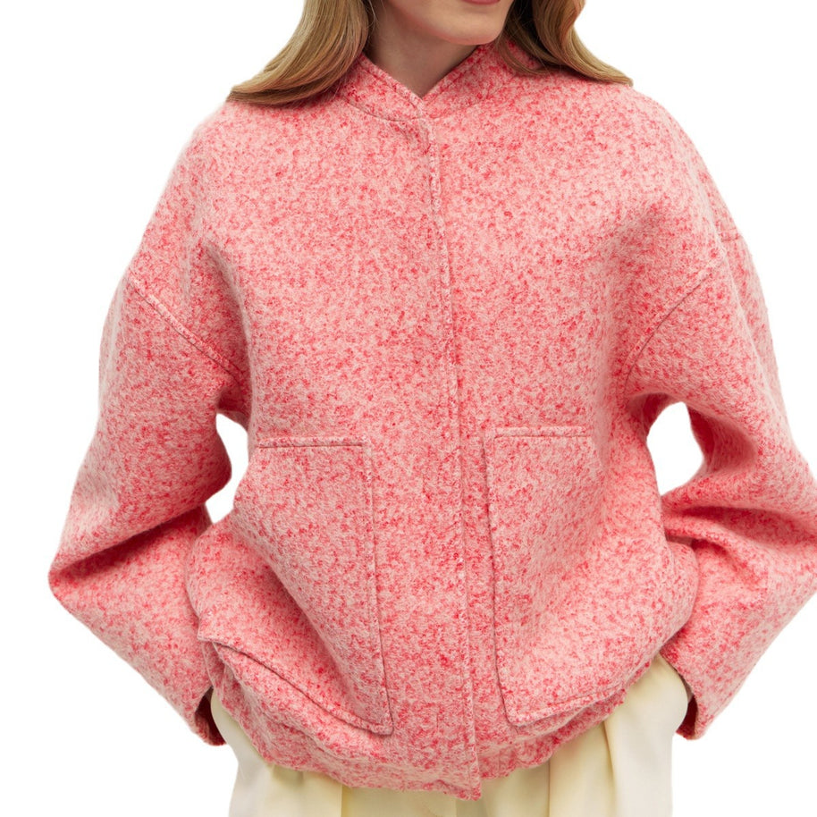 Damen sportliche Oversize-Jacke mit eleganten Knopfdetails und lässigem Schnitt WW