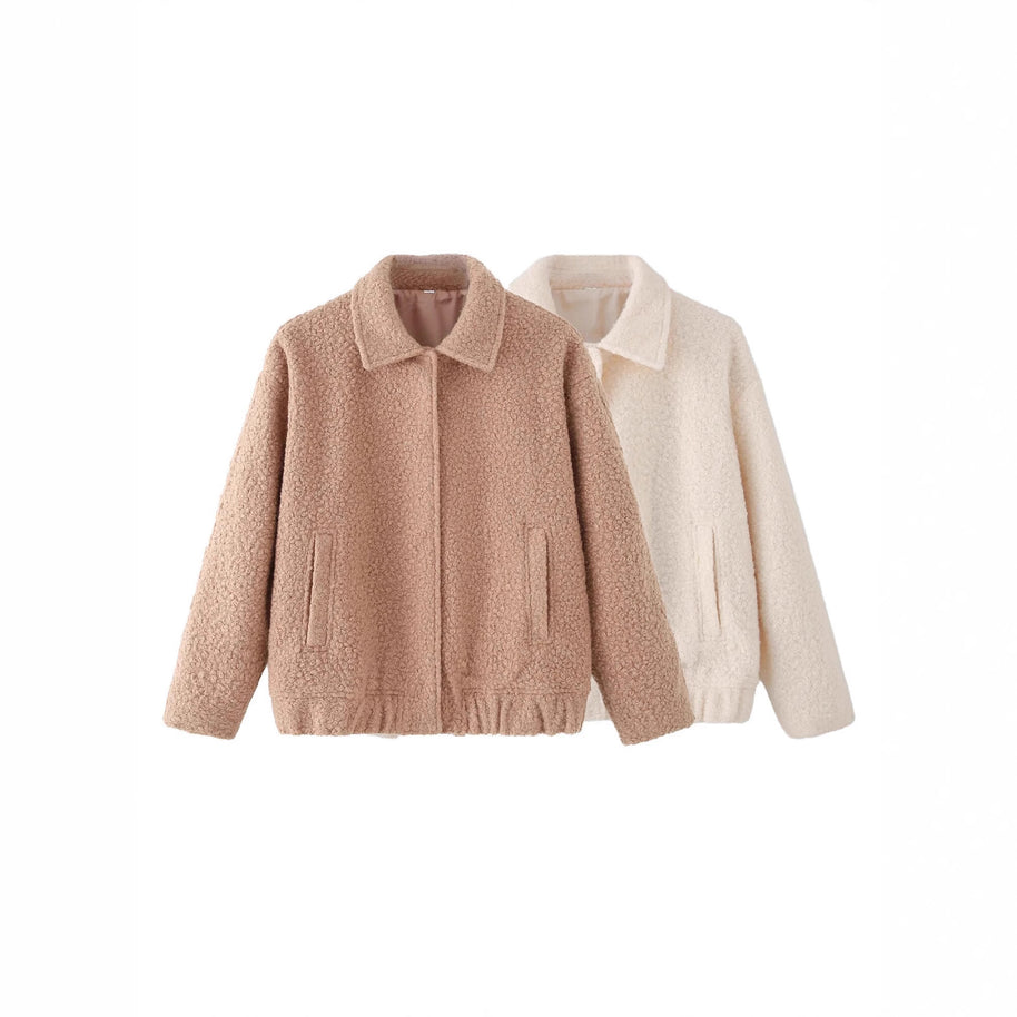 Damen strapazierfähige und kuschelige Teddyjacke mit elastischem Bund WW