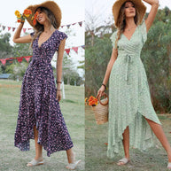 WW | Slim Fit Unregelmäßiger Saum Maxi Kleid