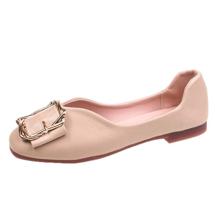 Damen Ballerinas mit dekorativer Schnalle und luxuriösem Innenfutter W&W Mode