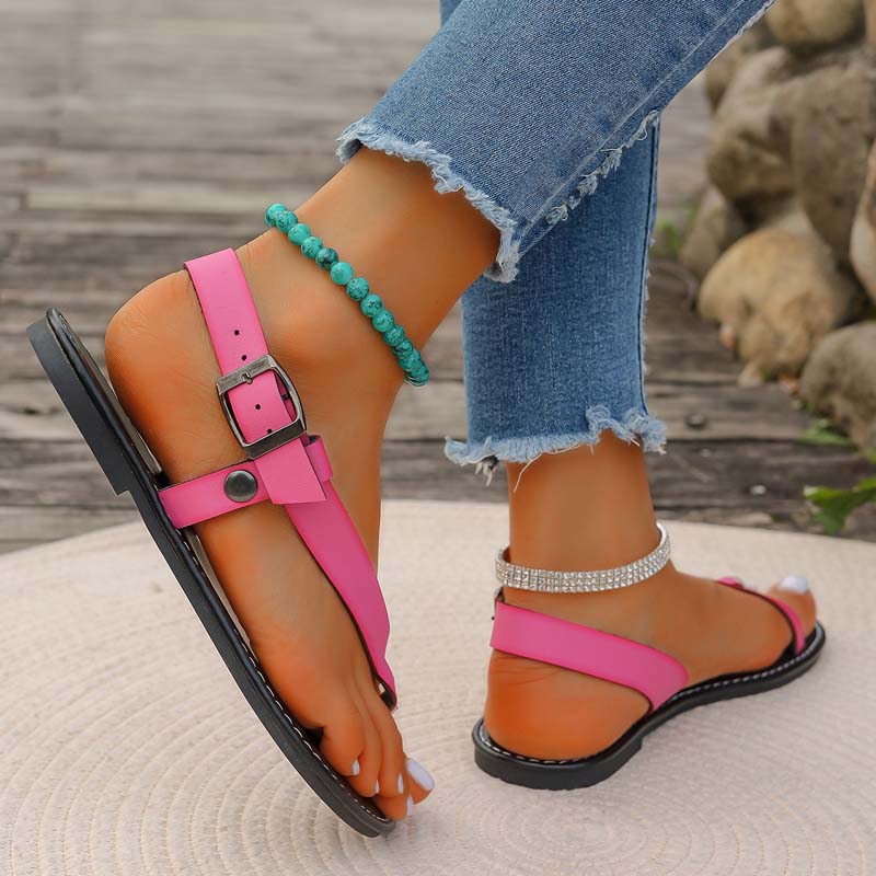 WW | Minimalistische Sandalen Mit Schnalle Für Damen